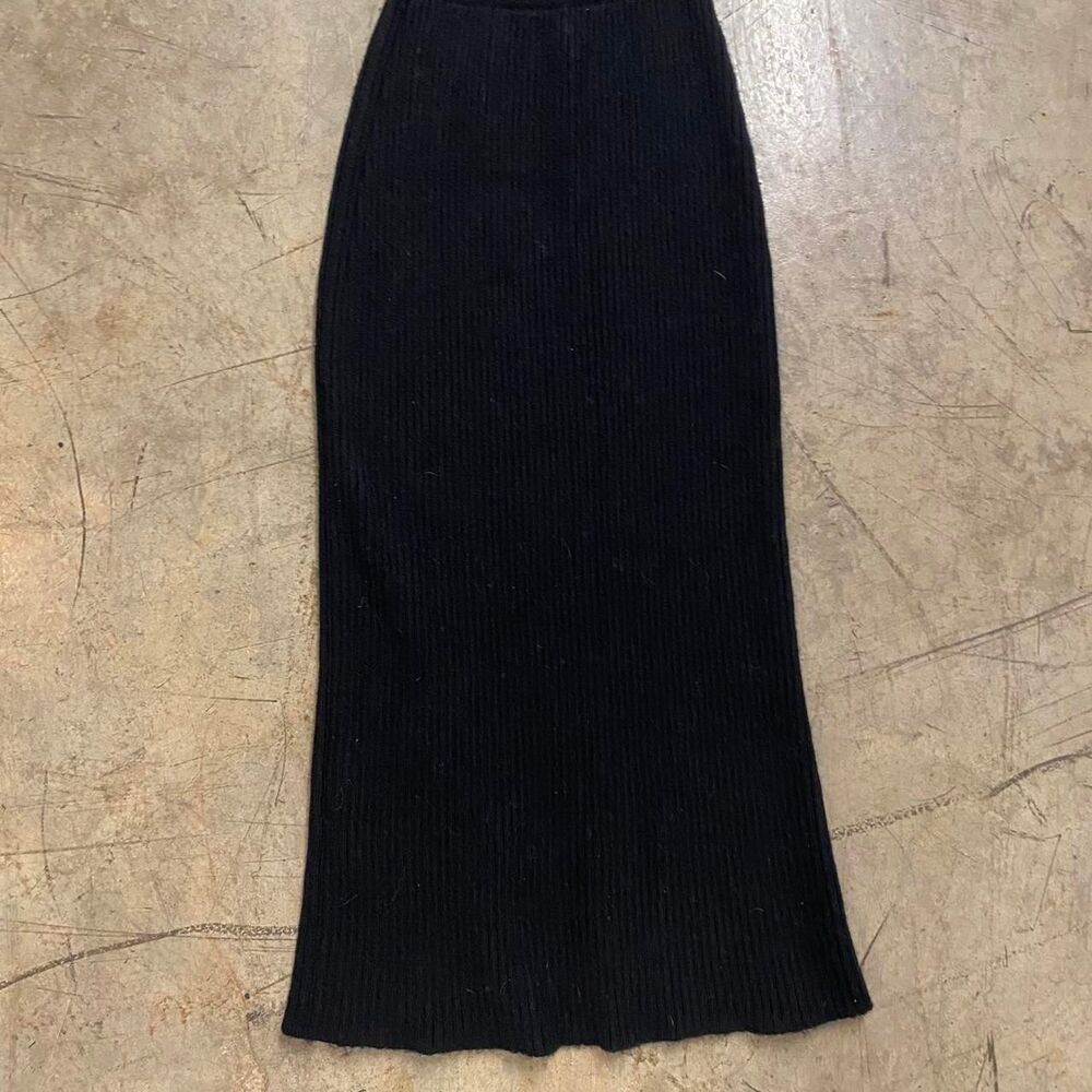 Women's Black Wool Skirt